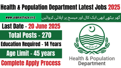 Population Department Jobs
