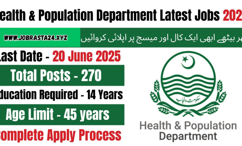 Population Department Jobs